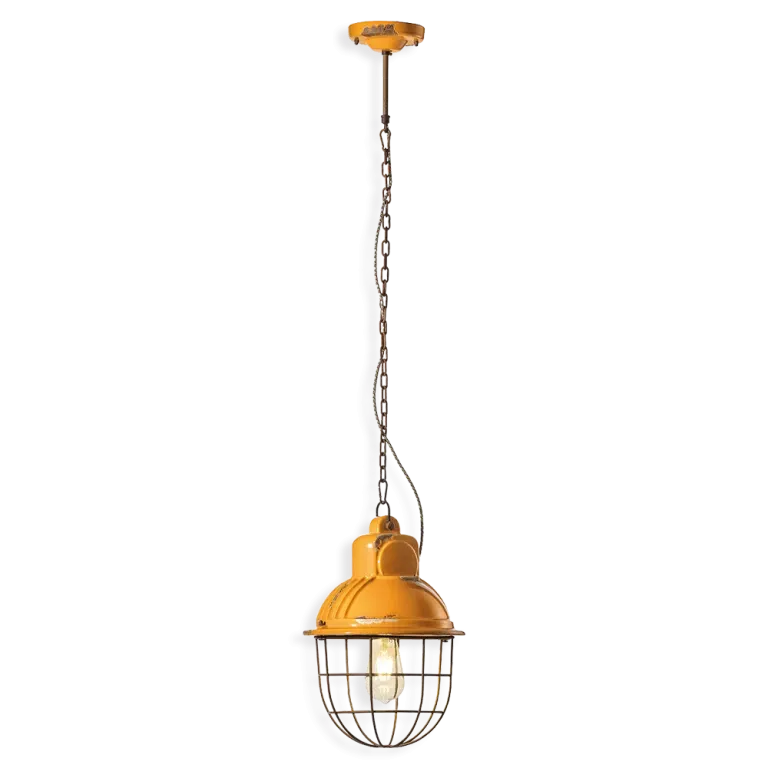Picture Wyjątkowa włoska lampa wisząca retro Industrial