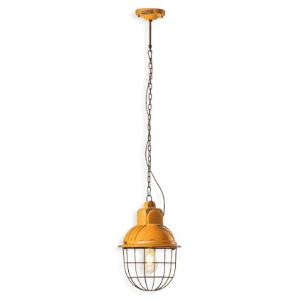 Zdjęcie Wyjątkowa włoska lampa wisząca retro Industrial