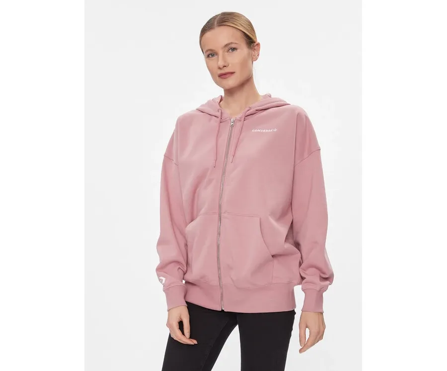 obrazek 1 Converse Bluza Os Wordmark Fz Hoodie 10024532-A07 Różowy Regular Fit