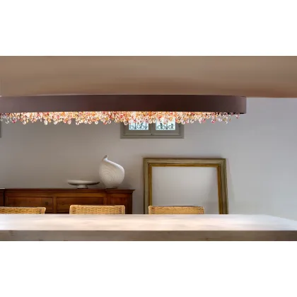 Picture Ceiling chandelier with a metal frame for the dining room