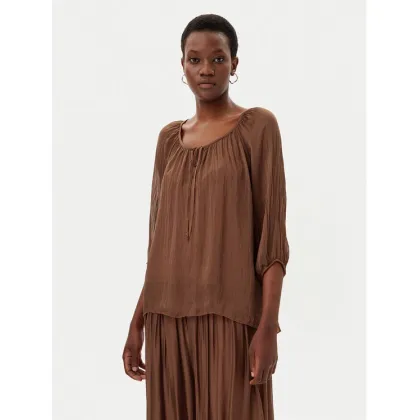 Zdjęcie ViCOLO Bluzka TD0020 Brązowy Loose Fit