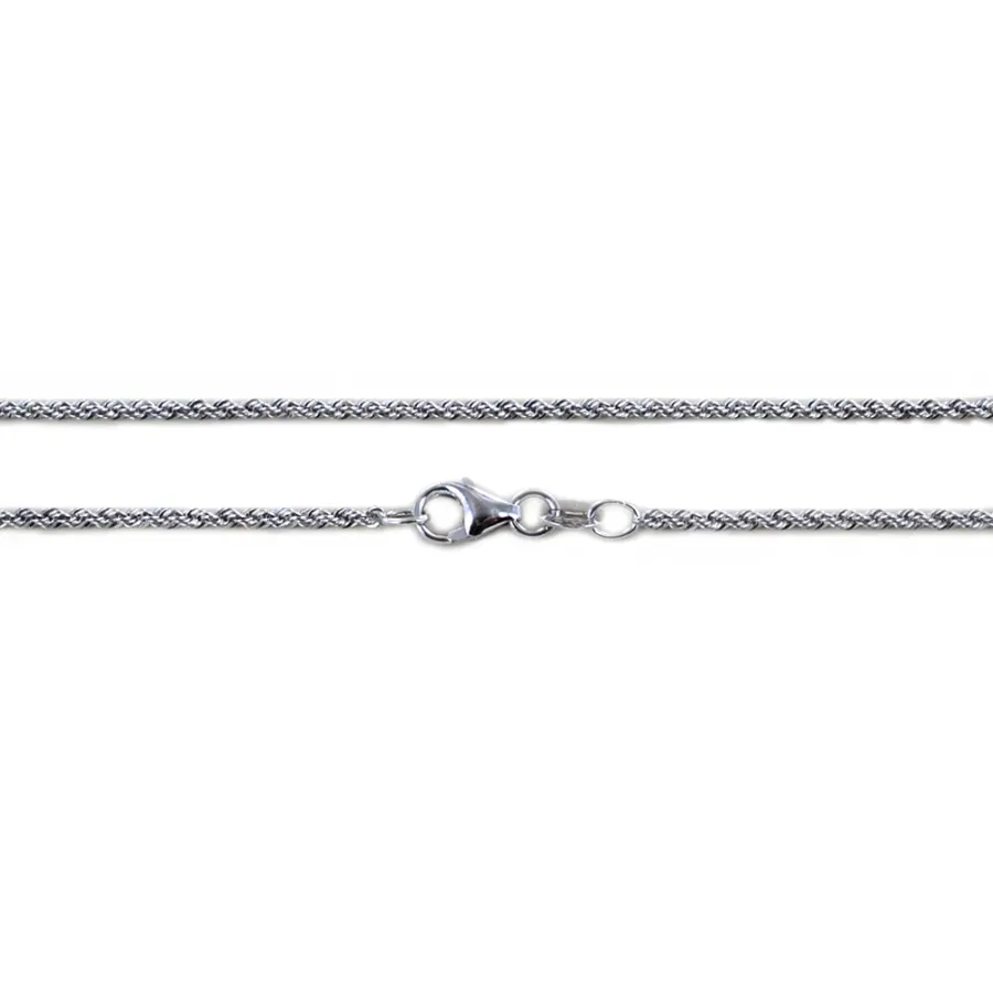 obrazek 3 Naszyjnik unisex z białego złota - 60 cm
