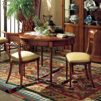 Picture Oval antique table made of solid wood