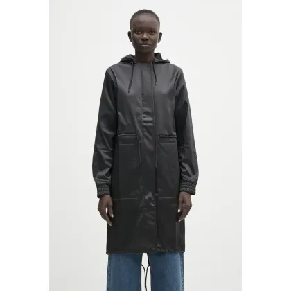 Zdjęcie Rains parka String W Parka W3 damska kolor czarny przejściowa 18550-84