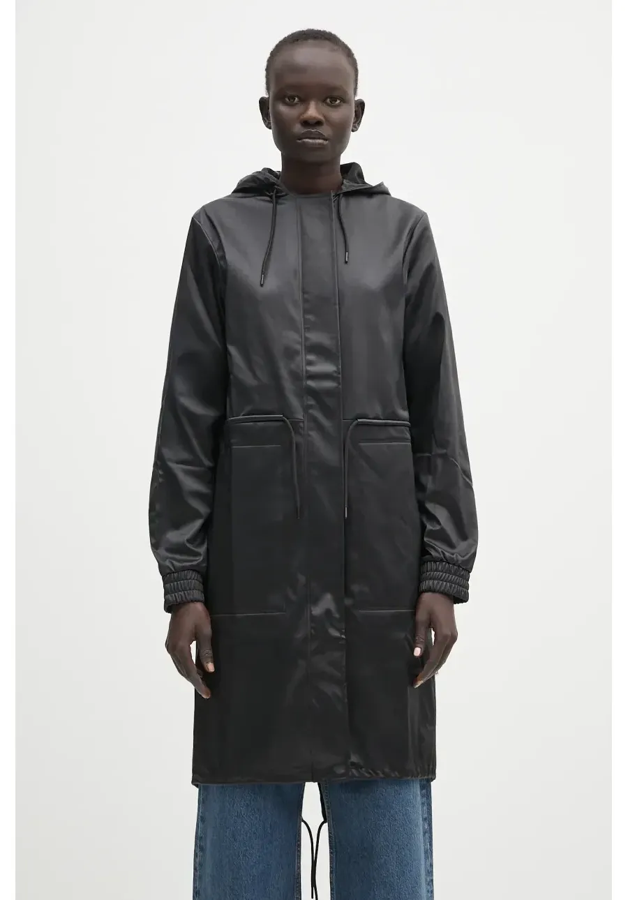 obrazek 1 Rains parka String W Parka W3 damska kolor czarny przejściowa 18550-84
