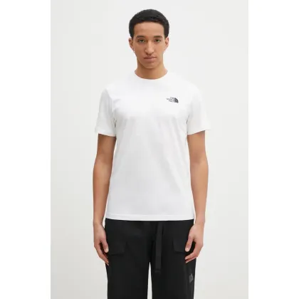Zdjęcie The North Face t-shirt bawełniany M S/S Redbox Celebration Tee męski kolor biały z nadrukiem NF0A87NVFN41