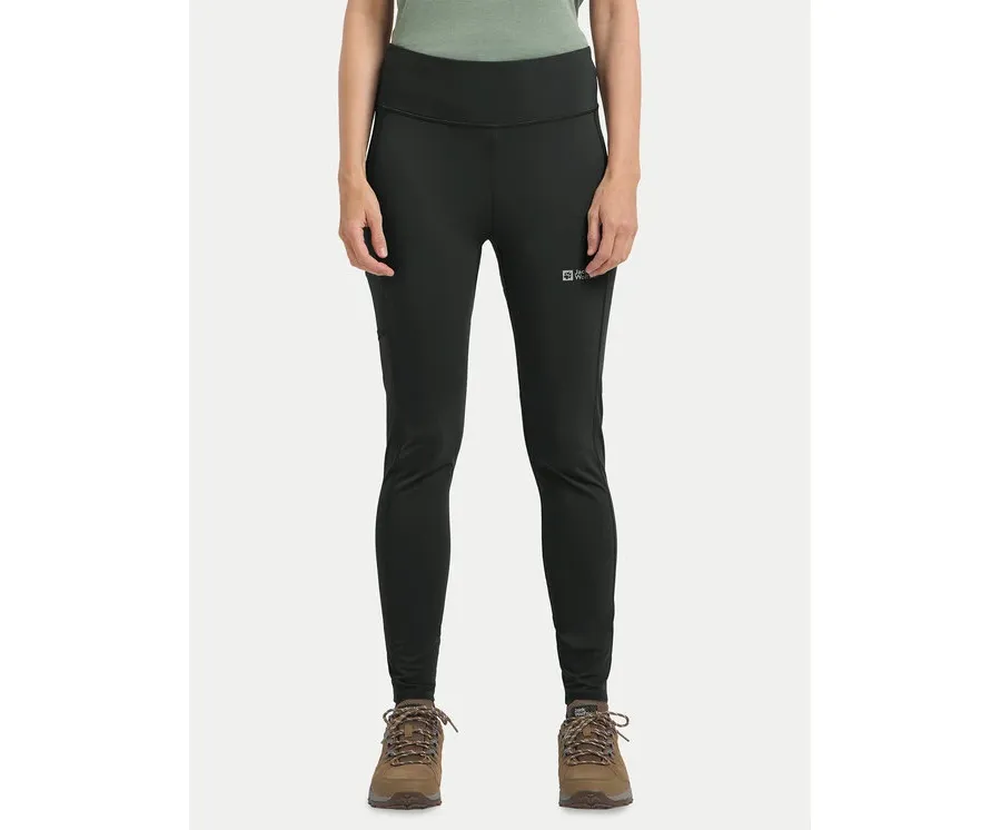 obrazek 1 Jack Wolfskin Legginsy Klintal 1508901 Czarny Slim Fit