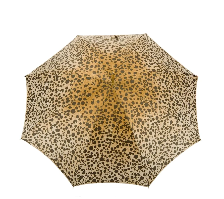 obrazek 3 Ekskluzywny parasol damski zdobiony motywem skóry leoparda – Pasotti