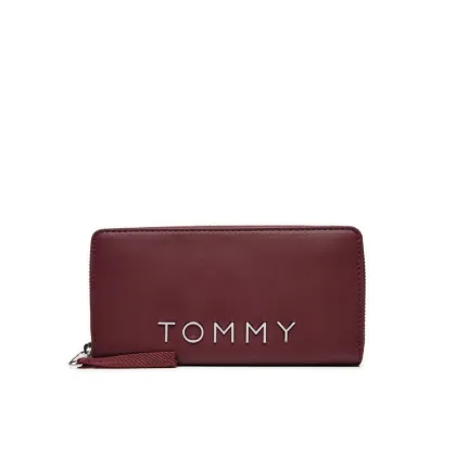 Zdjęcie Tommy Jeans Duży Portfel Damski AW0AW16485 Bordowy