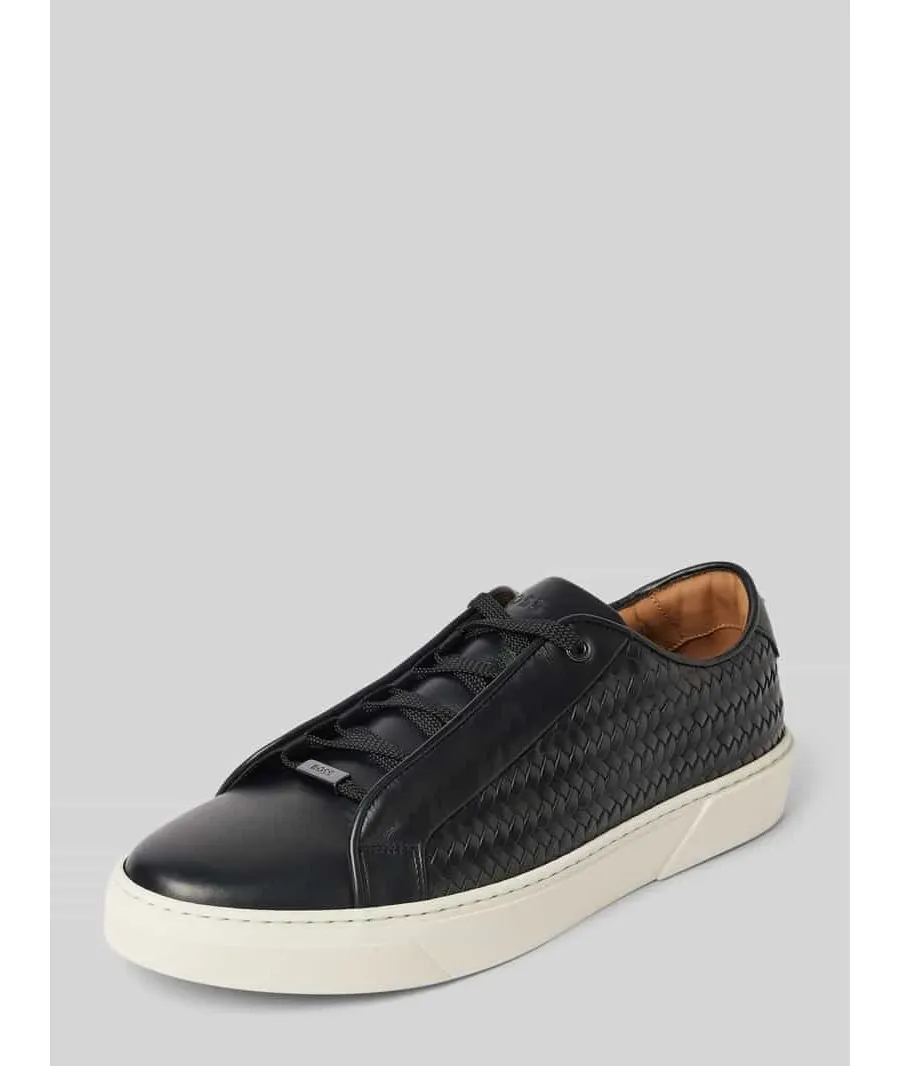 obrazek 1 Sneakersy skórzane z efektem plecionki model ‘Gary_Tenn’