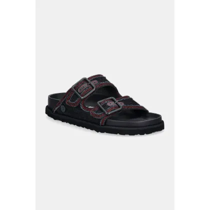 Zdjęcie Birkenstock 1774 klapki Arizona Stone Washed Denim damskie kolor granatowy 1028850
