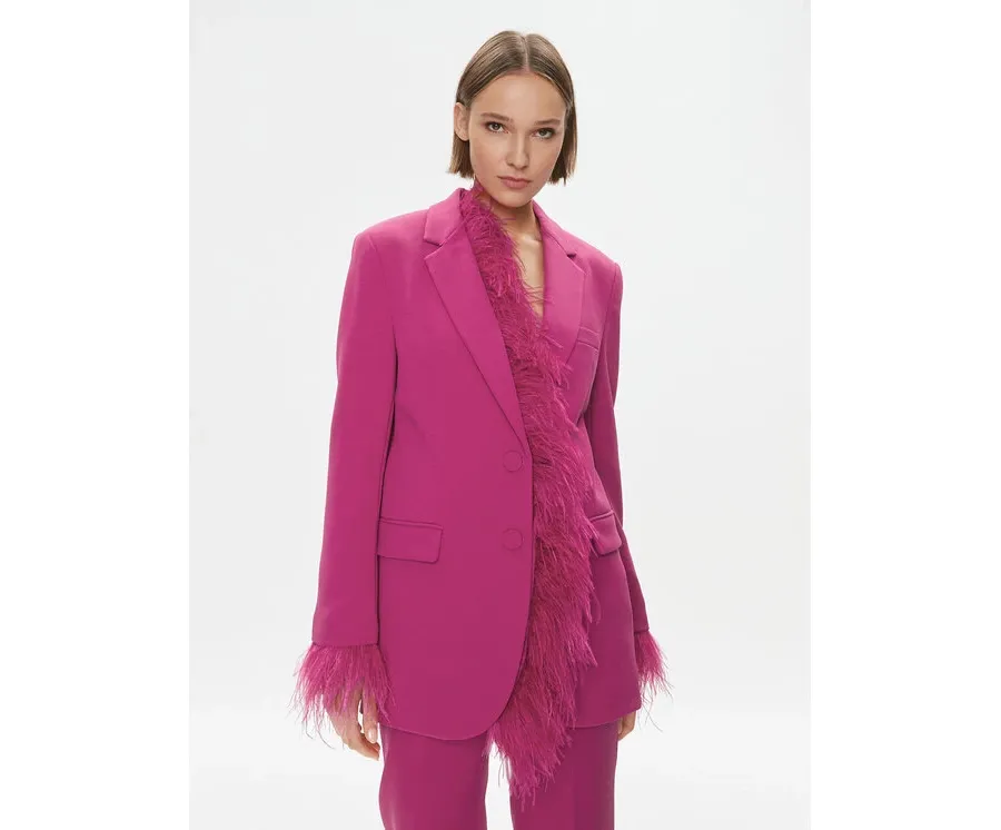 obrazek 1 MICHAEL Michael Kors Marynarka MH3106L3GZ Różowy Boyfriend Fit