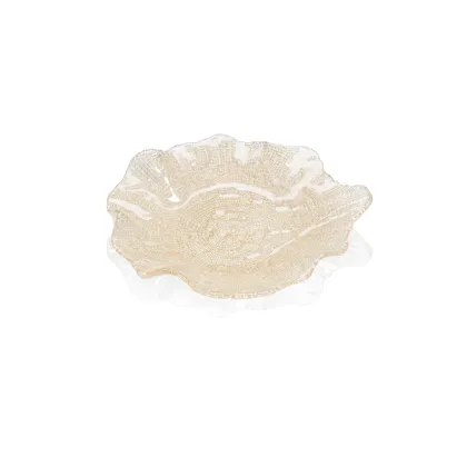 Zdjęcie Piękny stylowy talerz Folies w kolorze jasnozłotym – IVV