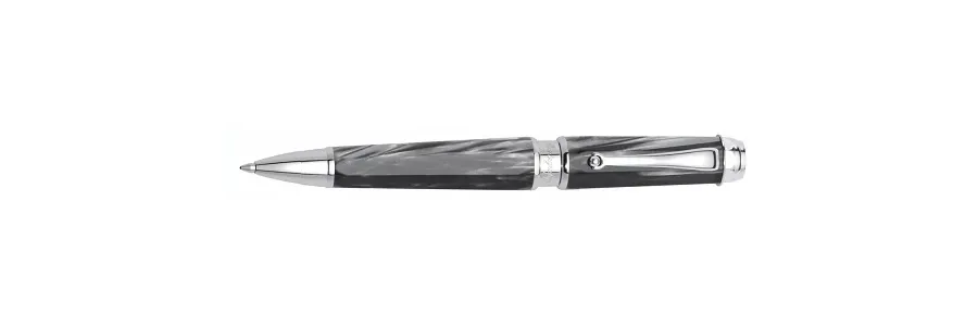 obrazek 1 Grey Emblema Długopis Srebro Celluloid Montegrappa