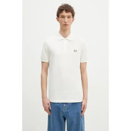 Zdjęcie Fred Perry polo bawełniane kolor beżowy z aplikacją M6000.Y45