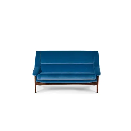 Picture Portuguese two-seater sofa in blue