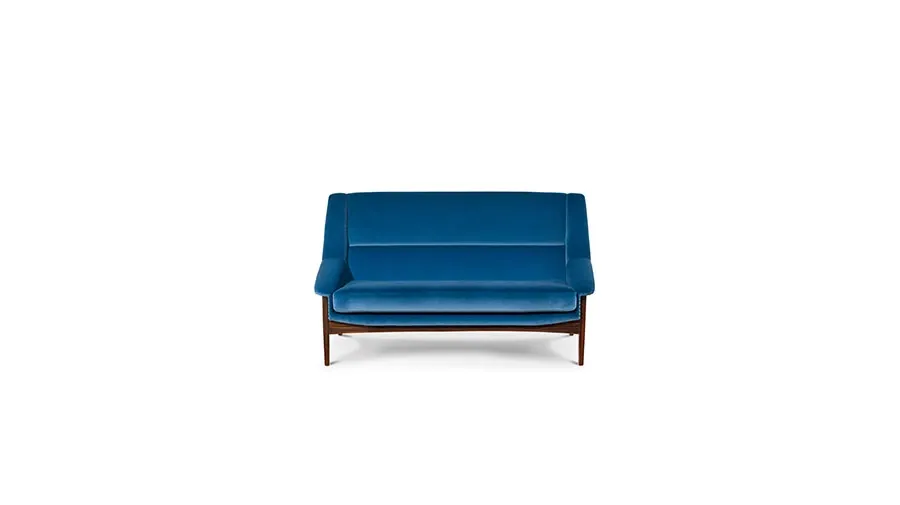 obrazek 1 Portugalska dwuosobowa sofa w kolorze niebieskim