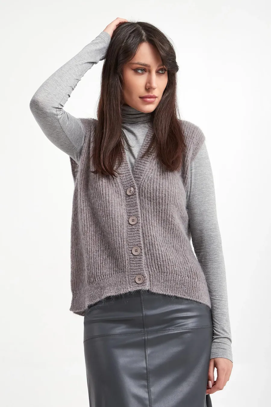 obrazek 1 Kamizelka damska z moherem Fabiana MAX MARA LEISURE Max Mara Leisure