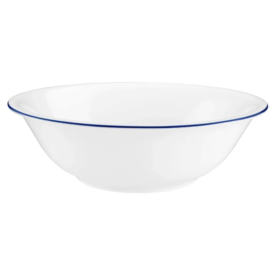 obrazek 1 Biała duża porcelanowa okrągła miska z niebieską obwódką - Seltmann Weiden