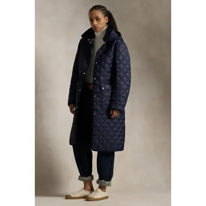Zdjęcie Polo Ralph Lauren płaszcz damski kolor granatowy zimowy 211941002