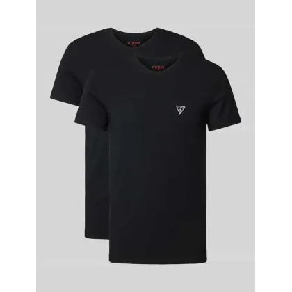 Zdjęcie T-shirt z dekoltem w serek w zestawie 2 szt. model ‘CALEB HERO’