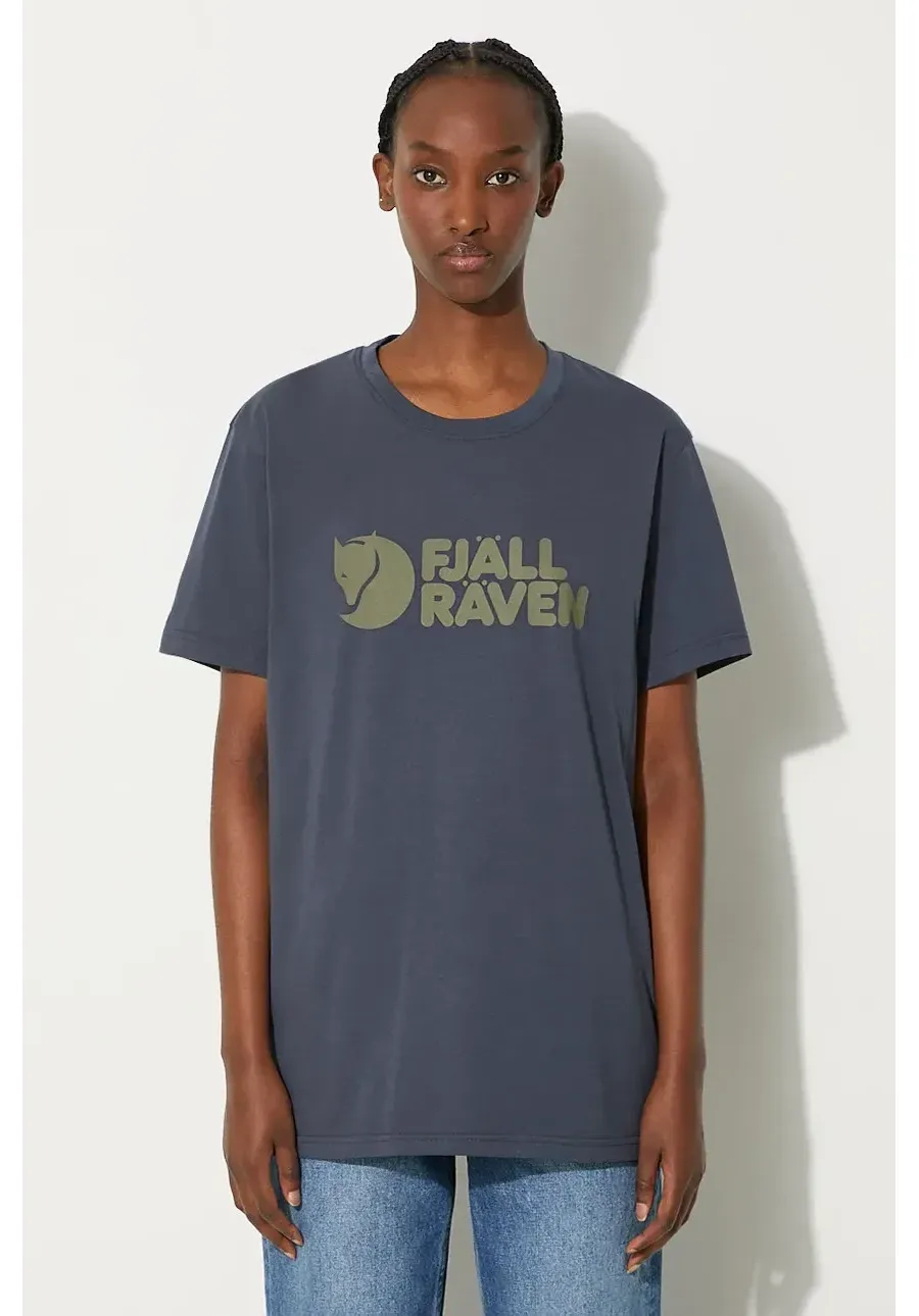 obrazek 1 Fjallraven t-shirt Fjällräven Logo kolor granatowy z nadrukiem F87310.560-560