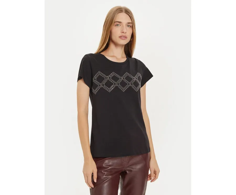 obrazek 1 Liu Jo Sport T-Shirt TF4209 J6040 Czarny Regular Fit