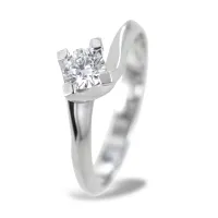Picture Italian medium ring with a 0.33 carat diamond in a Valentine's Day setting