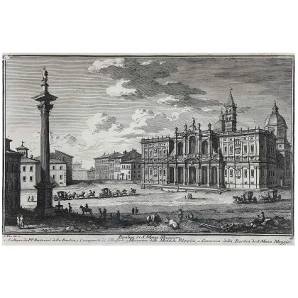 Picture Print of the Basilica of Santa Maria Maggiore from the 18th century