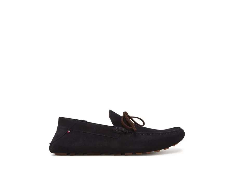 obrazek 1 Tommy Hilfiger Mokasyny Hilfiger Folded Suede Driver FM0FM05385 Granatowy