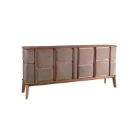 Picture Office cabinet in solid walnut - Italian furniture 113x208x50cm - Ulivi Salotti