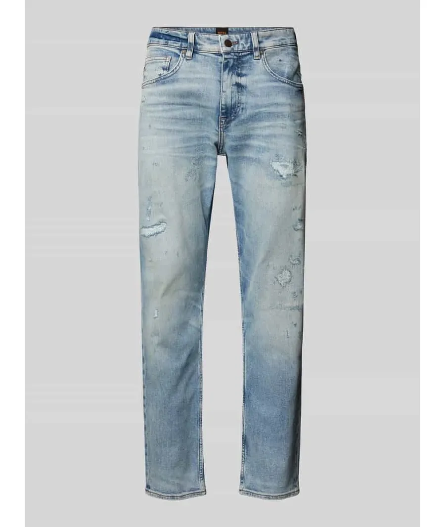 obrazek 1 Jeansy o kroju slim fit z detalem z logo model ‘Troy’