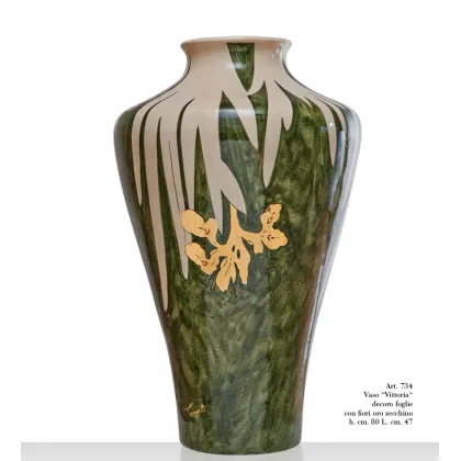 Zdjęcie Piękny wazon Vittoria zdobiony wzorem liści palmowych marki Ceccarelli