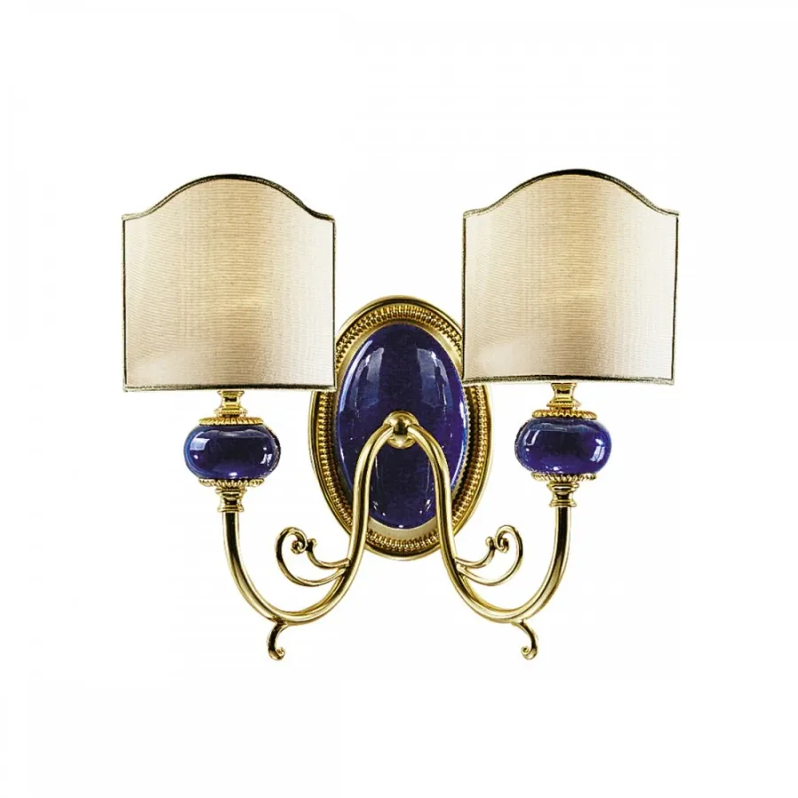 obrazek 1 Dwupunktowa lampa ścienna z kloszami H.31xL.33xP.19 cm