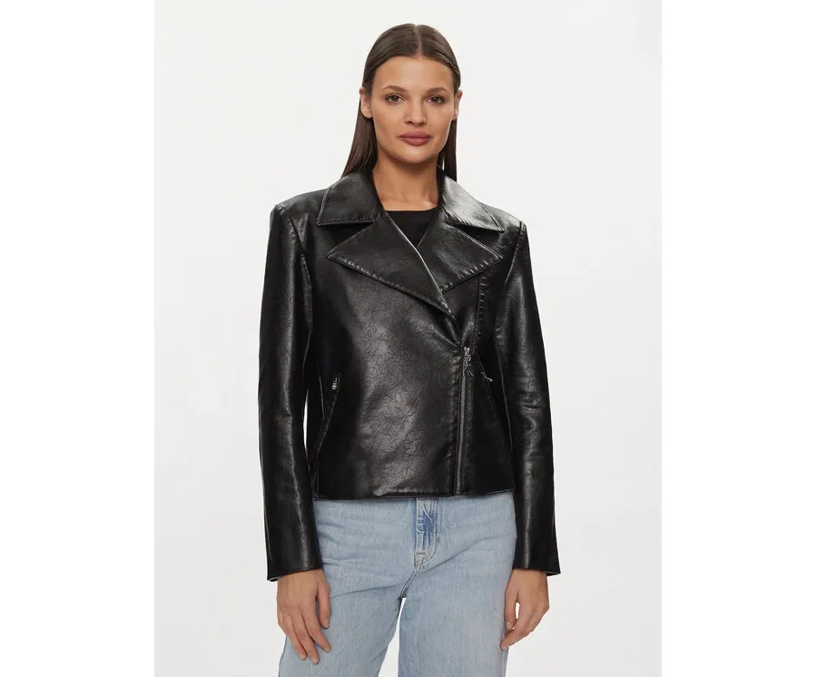obrazek 1 Patrizia Pepe Kurtka z imitacji skóry 8O0101/E044-K103 Czarny Regular Fit