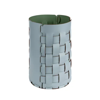 Zdjęcie Prestiżowy koszyk Bottega wykonany ze skóry w kolorze błękitu nieba