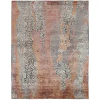 Picture Beautiful orange-gray exclusive 3D carpet - SEDUCTION 840234