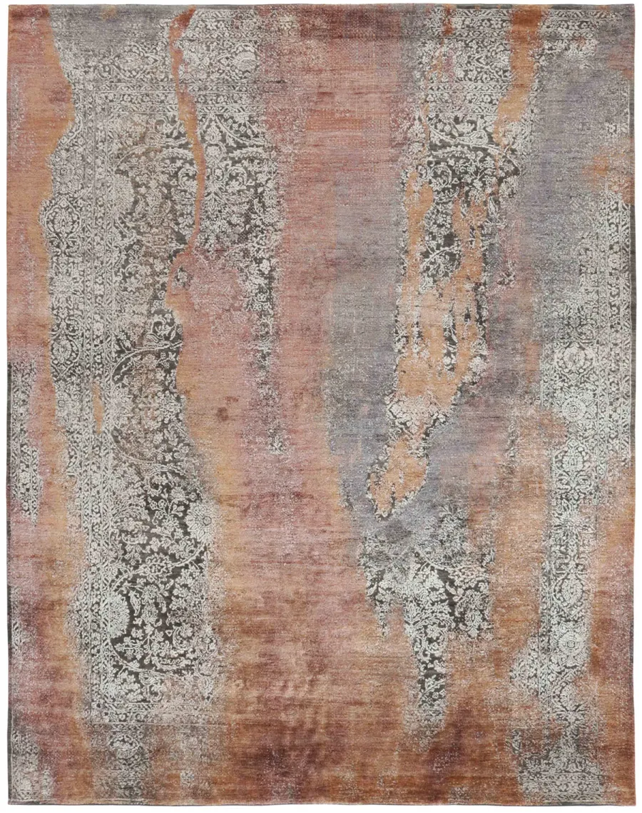 picture 1 Beautiful orange-gray exclusive 3D carpet - SEDUCTION 840234