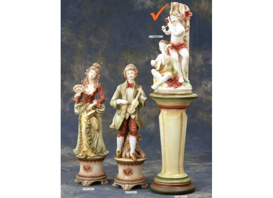 obrazek 1 Zjawiskowa ceramiczna lampa z aniołkami grającymi na instrumentach