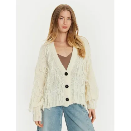 Zdjęcie ViCOLO Kardigan 33034S Écru Relaxed Fit