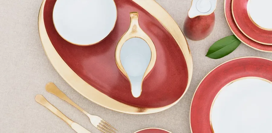 obrazek 3 Unikatowa portugalska porcelana - zastawa stołowa dla 12 osób - Porcel