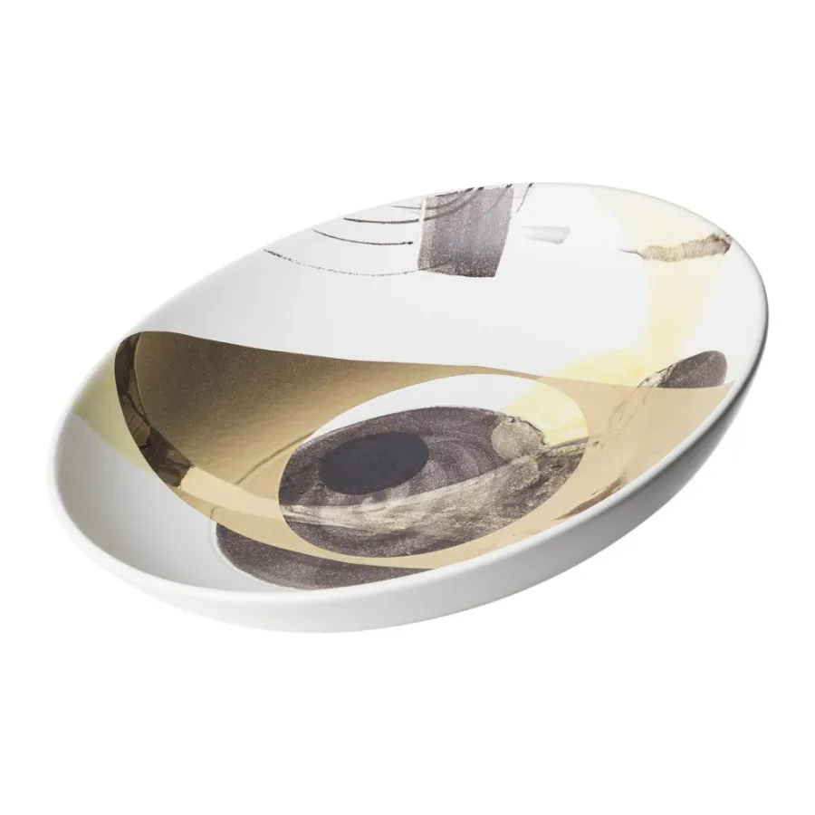 obrazek 3 Ręcznie malowany talerz ceramiczny H.9xL.40xP.40 cm