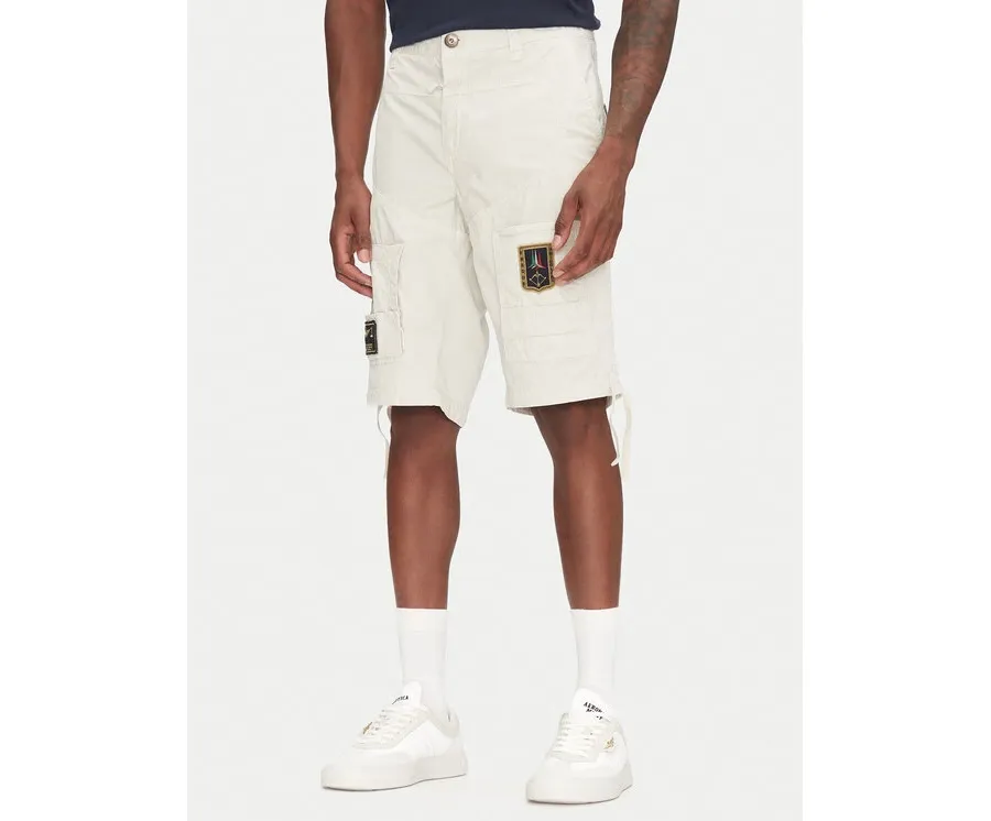 obrazek 1 Aeronautica Militare Szorty materiałowe 251BE041CT1122 Écru Regular Fit