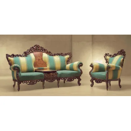 Zdjęcie Prestiżowa sofa i fotel w stylu barokowym do wyjątkowego salonu – Morello Gianpaolo