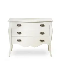 Picture Italian wooden elegant chest of drawers with 3 doors - H.91x L.111 x P.53 cm