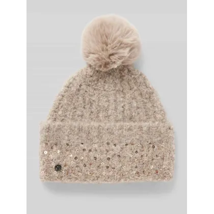 Zdjęcie Czapka z pomponem i fakturowanym wzorem