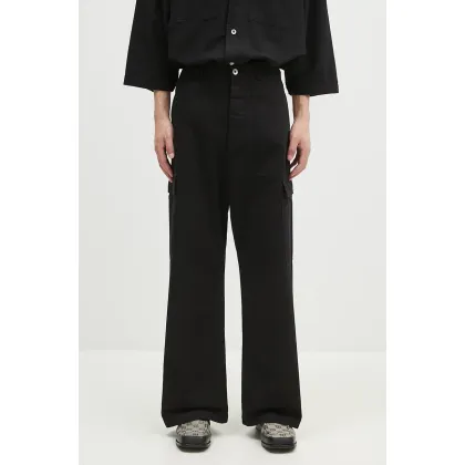 Zdjęcie Rick Owens spodnie bawełniane Cargo Trousers kolor czarny proste DU02D2354.TW