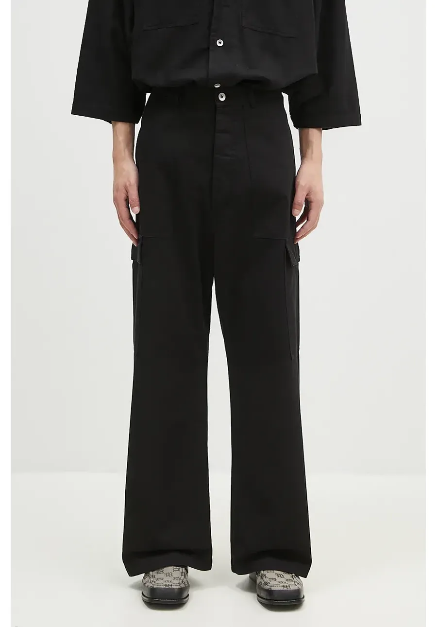 obrazek 1 Rick Owens spodnie bawełniane Cargo Trousers kolor czarny proste DU02D2354.TW