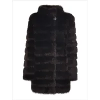 Picture Elegant black marten fur coat - Toschi