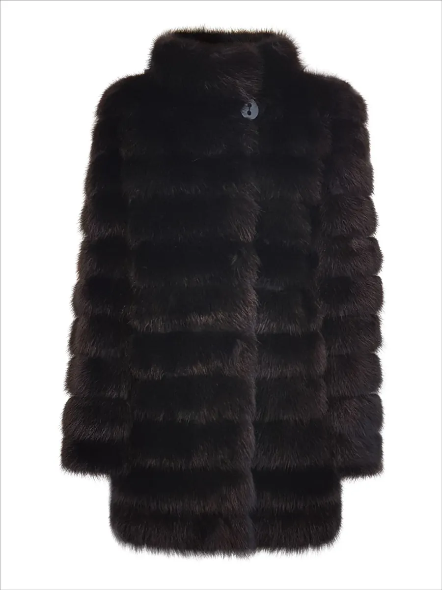 obrazek 1 Eleganckie czarne futro z kuny - Toschi